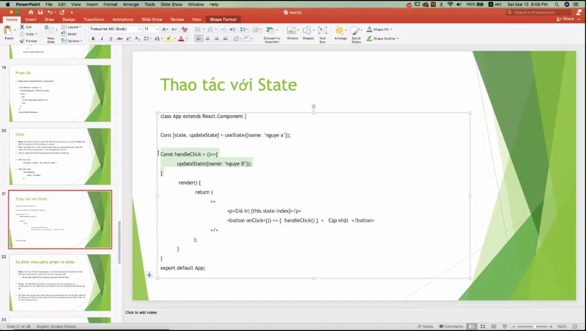 Lớp học ReactJS miễn phí cho cộng đồng đã khai giảng thành công 