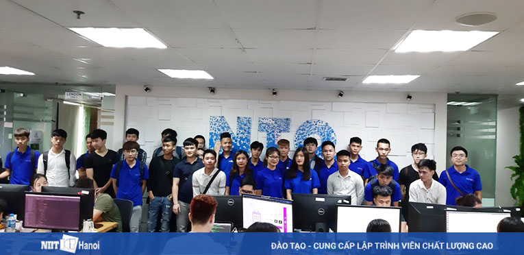 Học viên NIIT-ICT Hà Nội hào hứng với chuyến tham quan doanh nghiệp tại công ty cổ phần giải pháp phần mềm NTQ