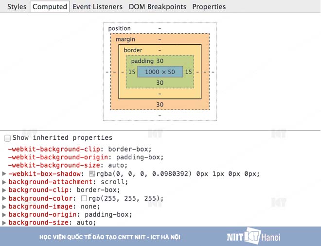 Mẹo gỡ lỗi HTML và CSS: Computed