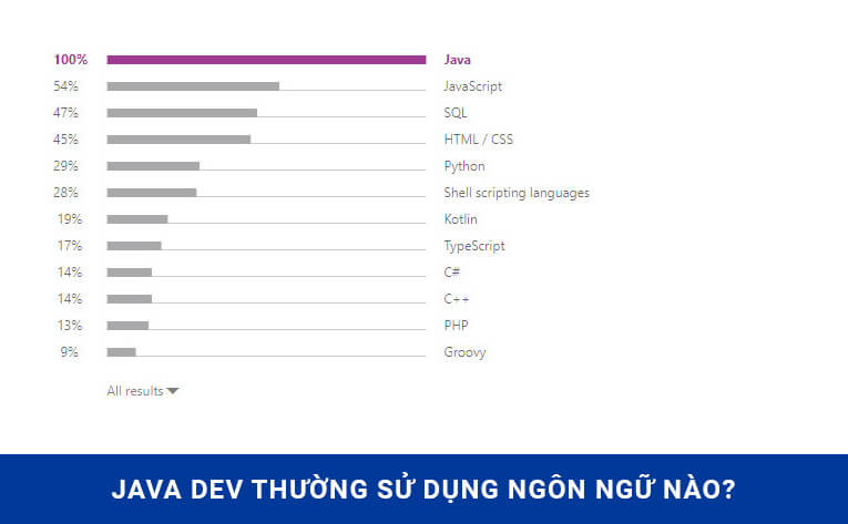 Java Dev thường sử dụng ngôn ngữ nào?