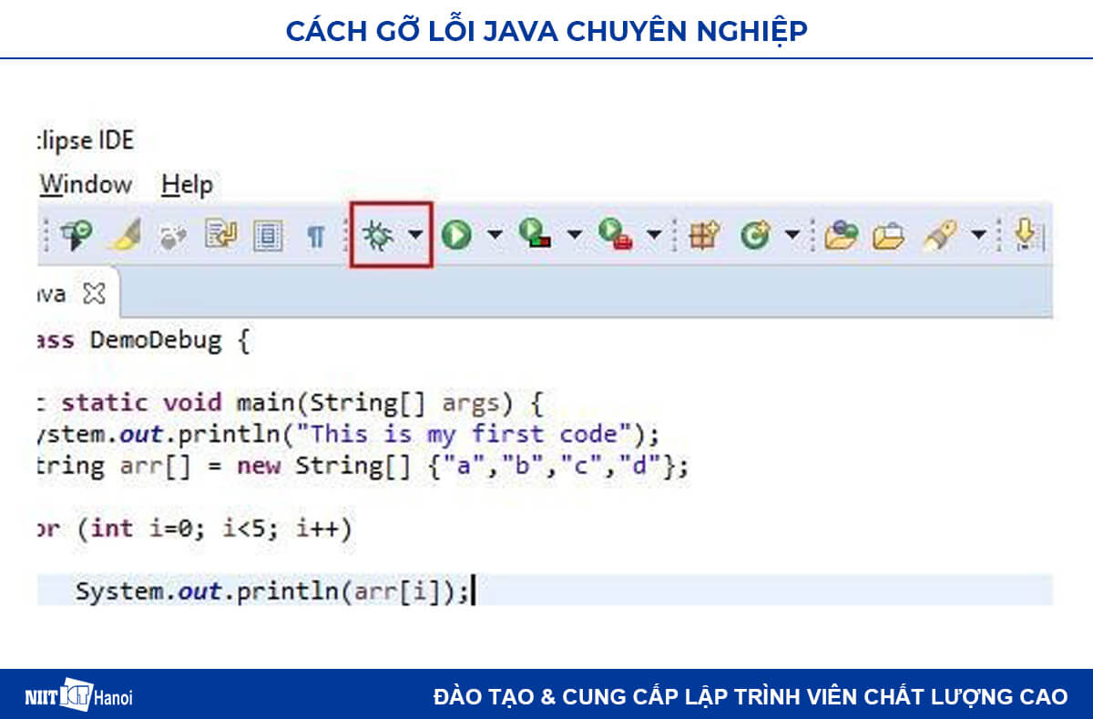 Chạy code Java trong chế độ gỡ lỗi 1