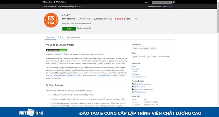 Extension hữu ích trên VS Code dành cho lập trình Javascript - Eslint