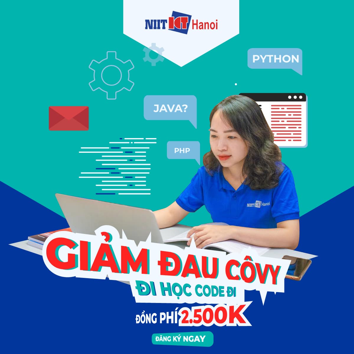 Giảm đau côvy - Đi học code đi