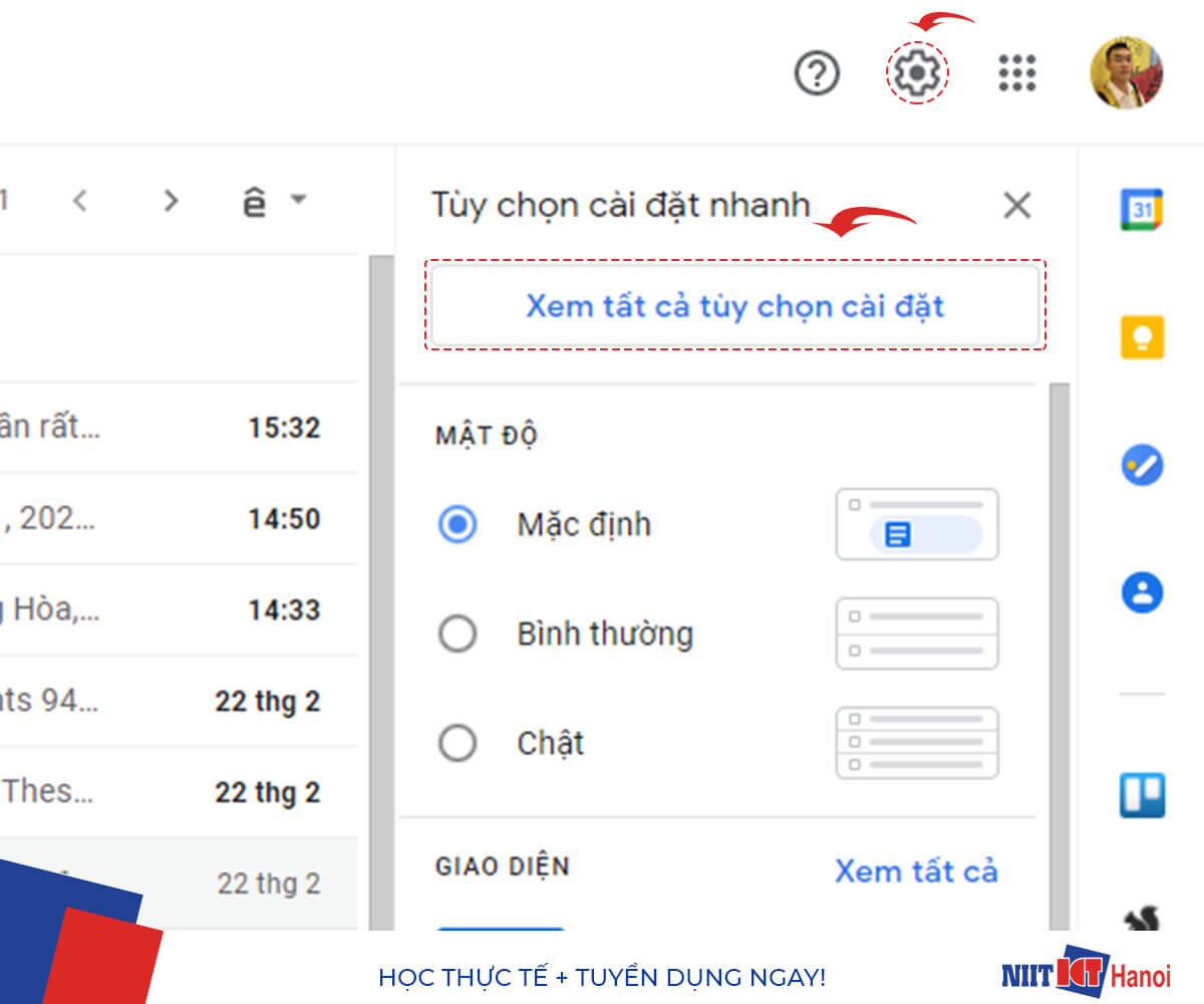 Hướng dẫn Hủy gửi Email (Bước 1)