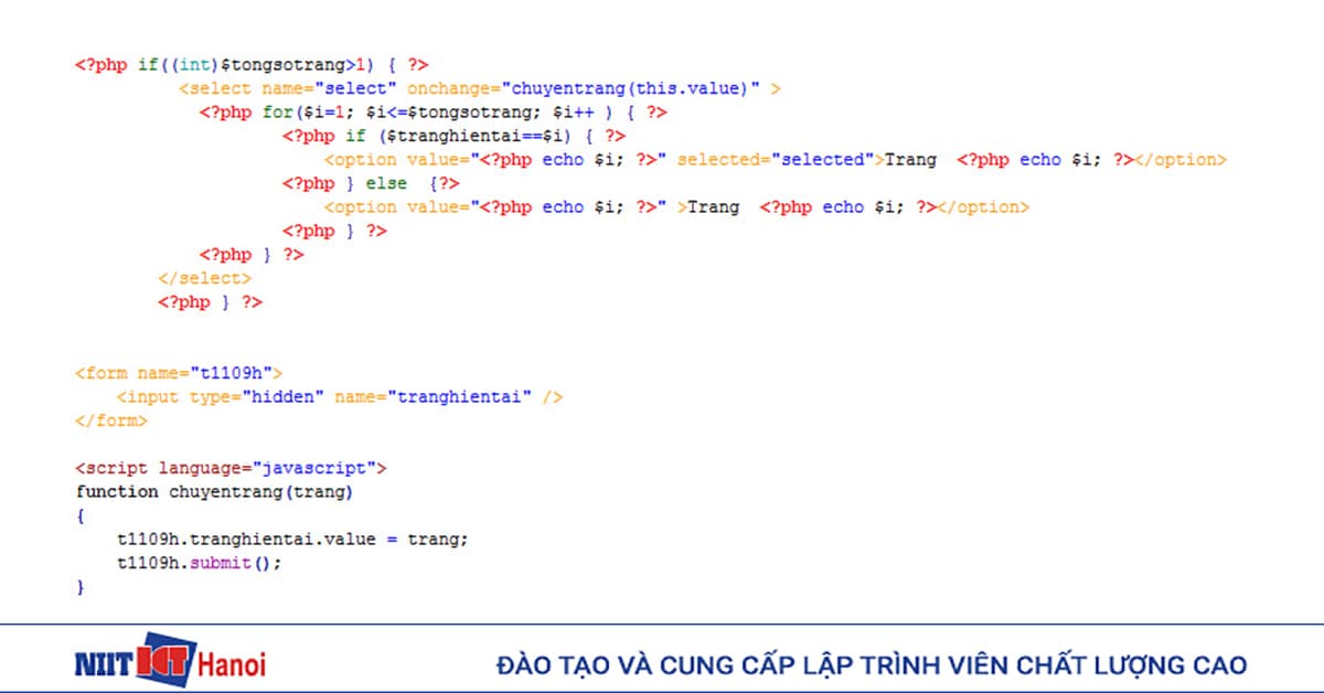 Hiển thị thêm một ComboBox để người dùng có thể chọn một trang bất kỳ