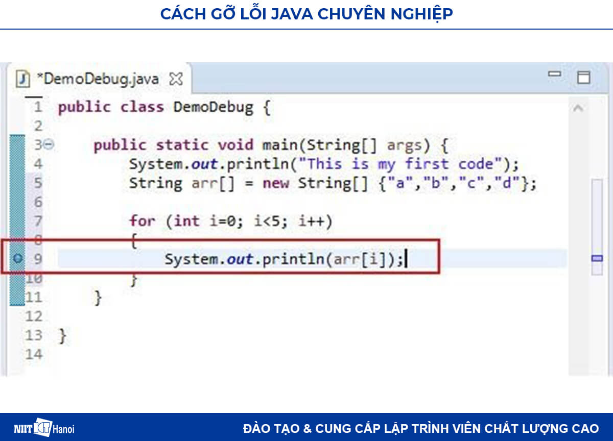 Thiết lập Breakpoint hỗ trợ gỡ lỗi trên Eclipse