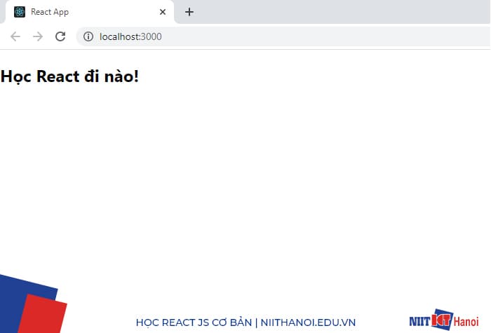 Thử nghiệm thay đổi code React JS