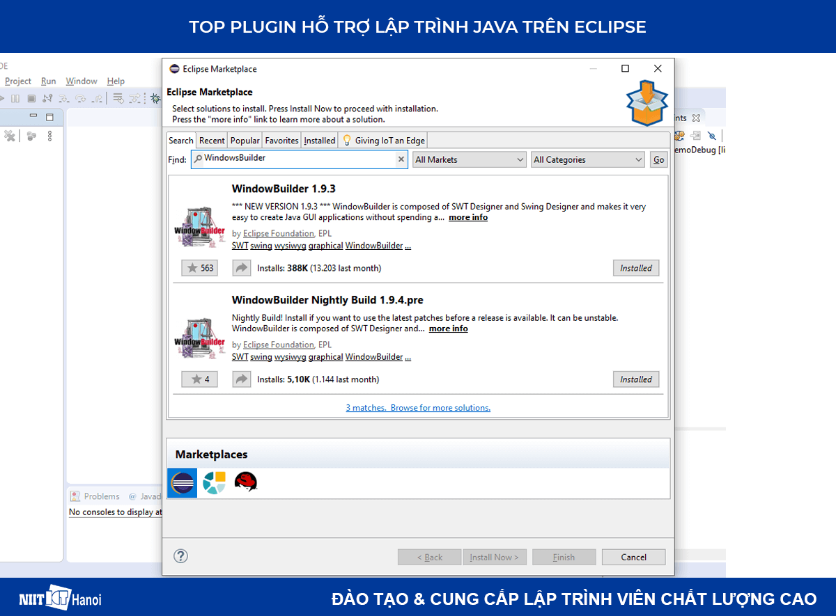 Plugin hỗ trợ lập trình Java trên Eclipse: WindowBuilder