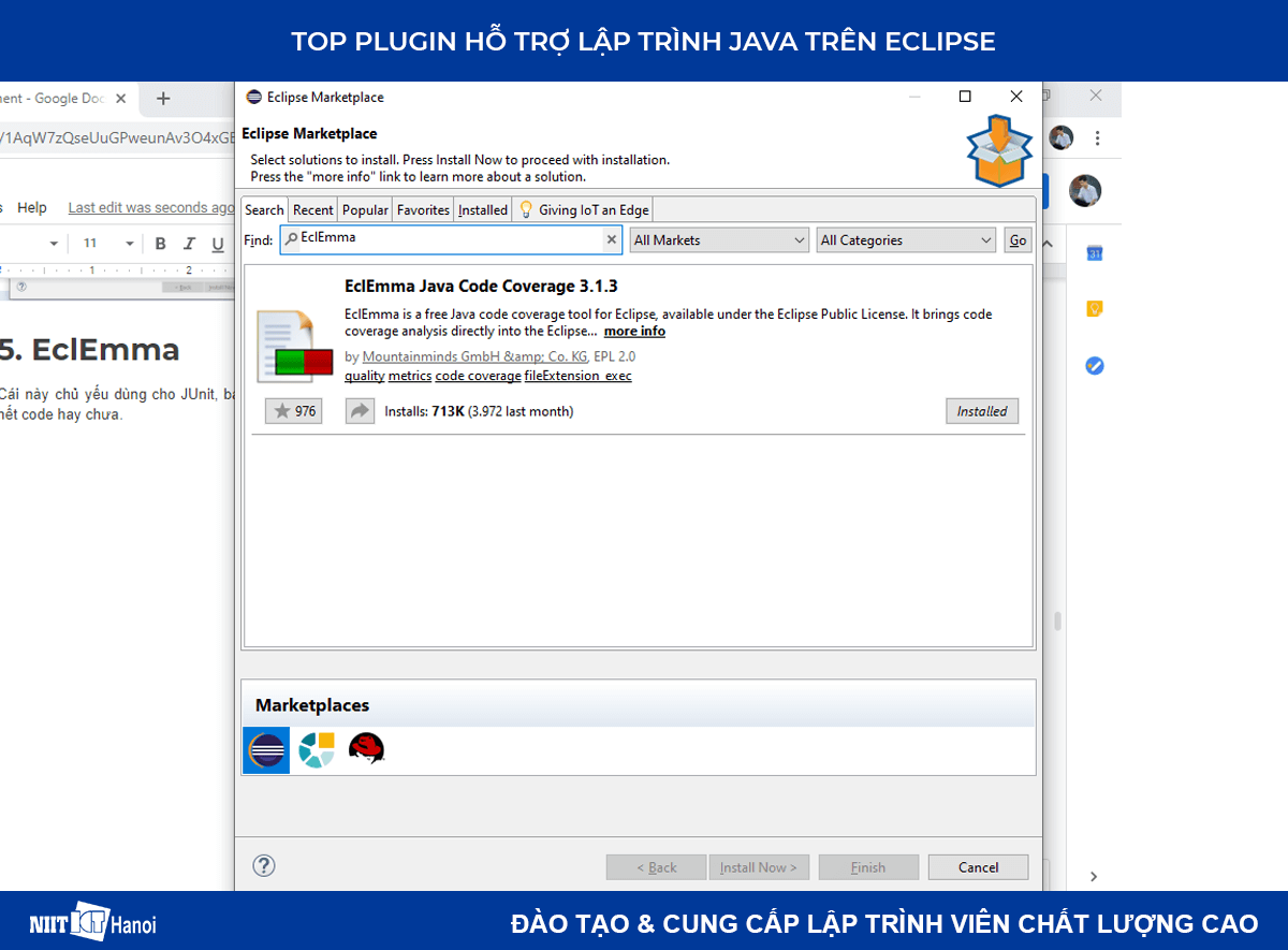 Plugin hỗ trợ lập trình Java trên Eclipse: EclEmma Java Code Coverage