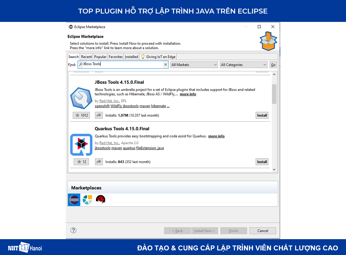 Plugin hỗ trợ lập trình Java trên Eclipse: JBoss Tools