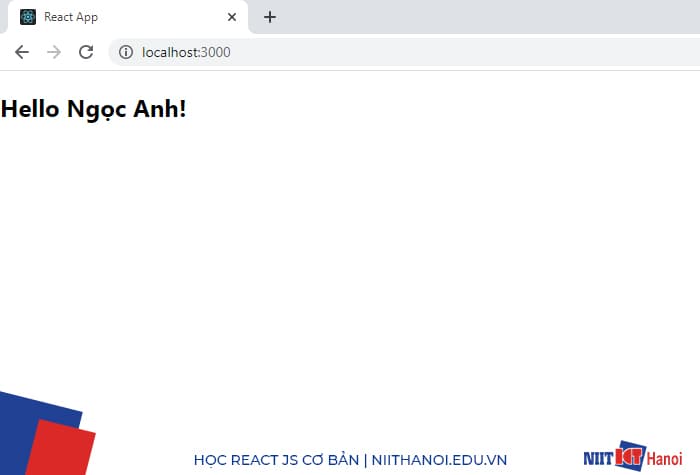 Ví dụ sử dụng Props trong React JS