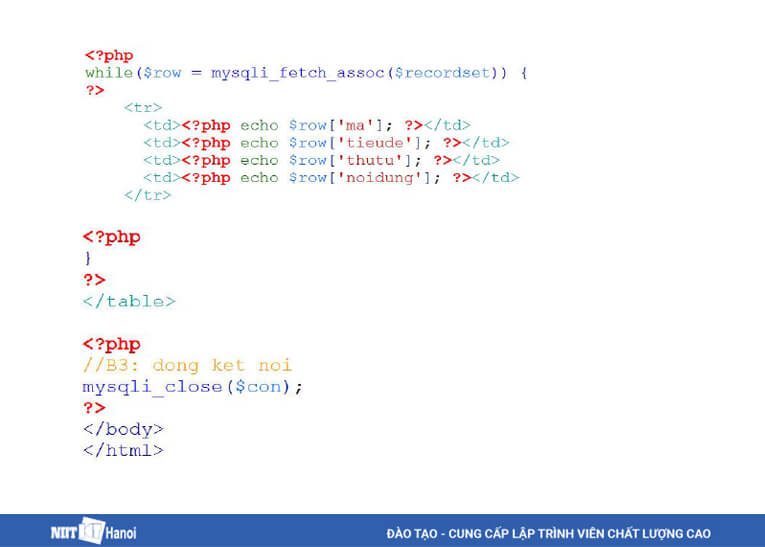 Viết mã liệt kê dữ liệu 2