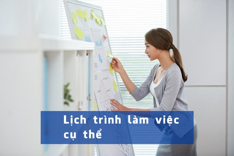 Lịch trình làm việc cụ thể