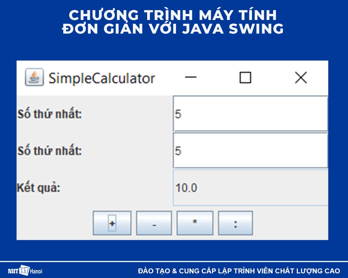 Chương trình máy tính đơn giản sử dụng Java Swing