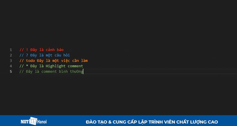 Hướng dẫn sử dụng Extension Better Comments