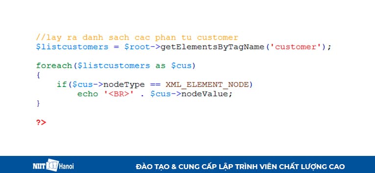 Lấy ra Danh sách các phần tử Customer