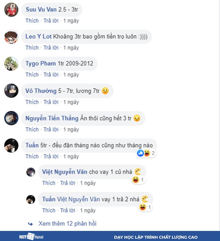 Khảo sát chi phí sinh hoạt khi đi học đại học - 10