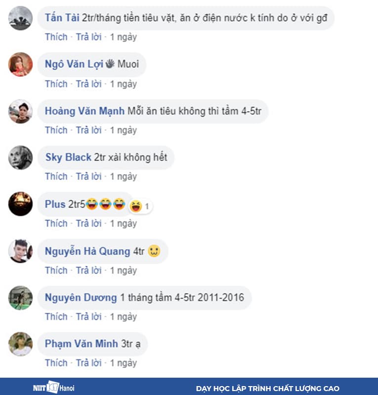 Khảo sát chi phí sinh hoạt khi đi học đại học - 9