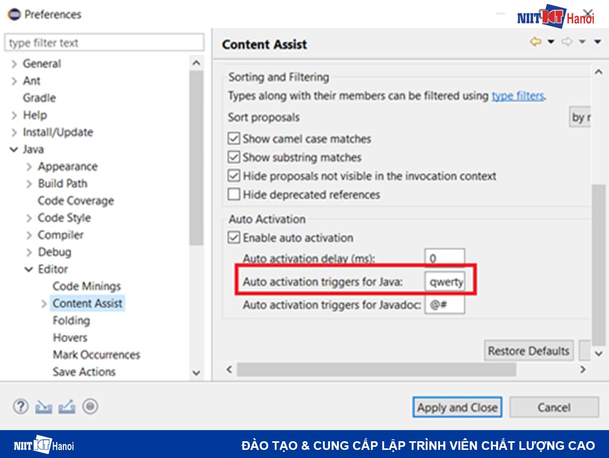 Cách cài đặt nhắc lệnh trên Eclipse