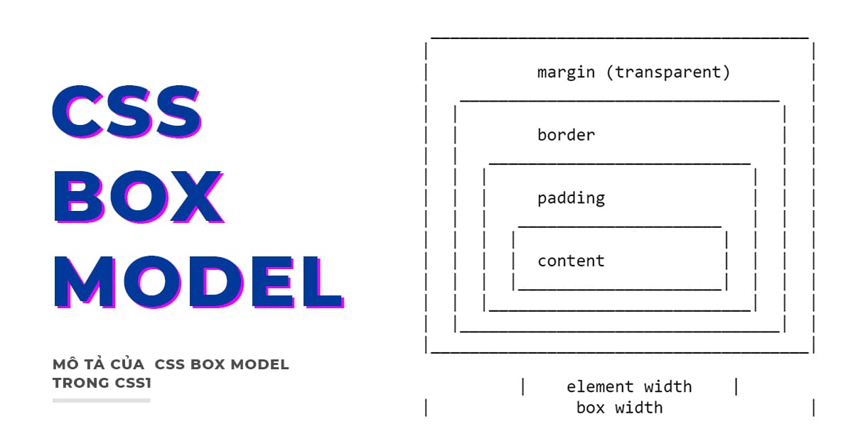 Mô tả CSS Box Model trong CSS1