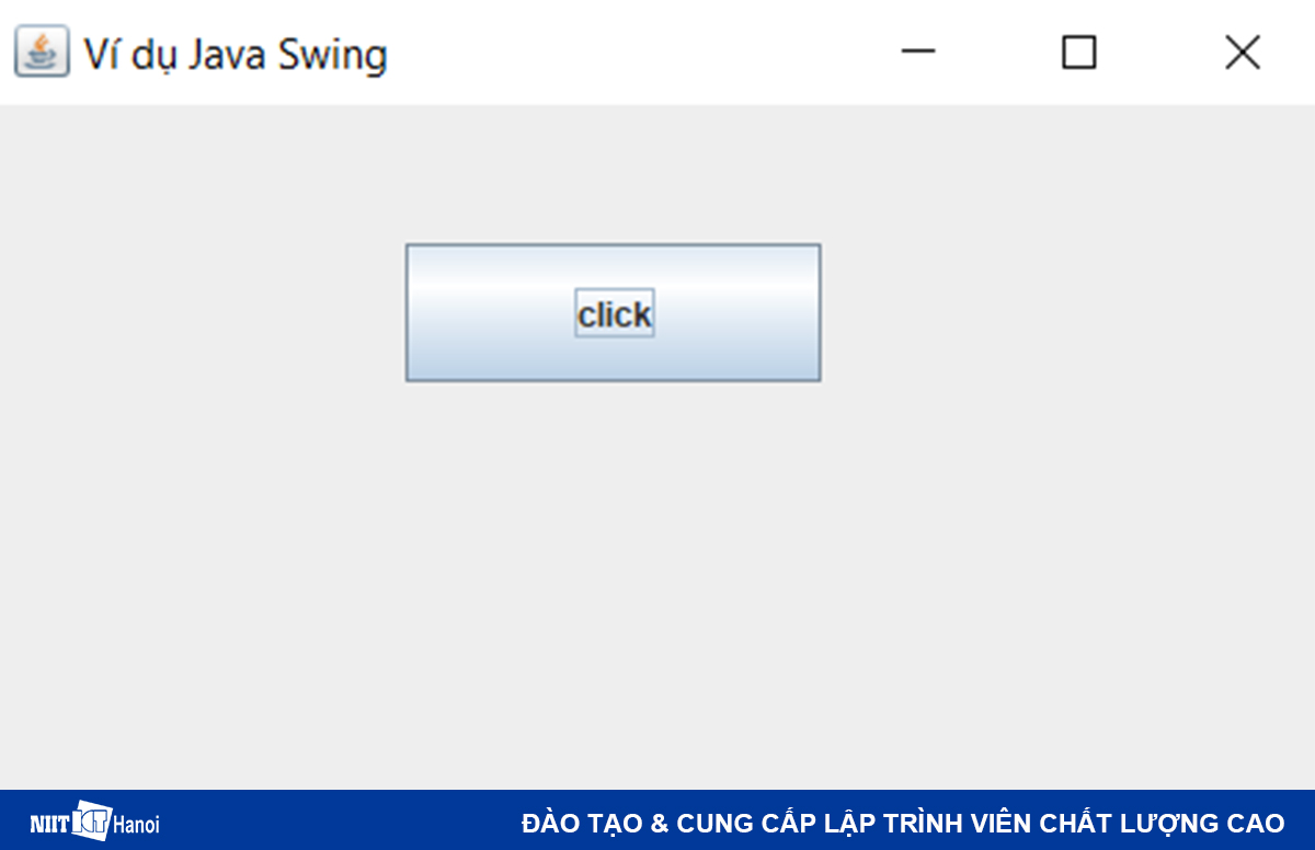 Kết quả thêm Jbutton vào trong Jframe