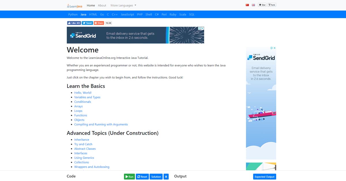 Hướng dẫn Tự học Học Lập trình Java trên LearnJava