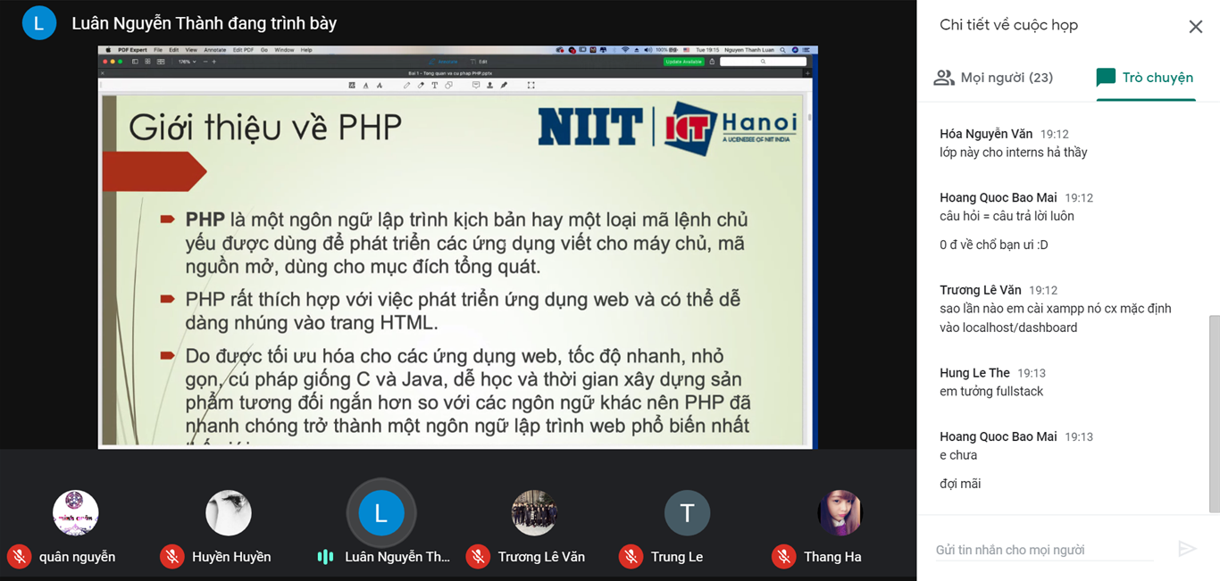 Khóa học cung cấp kiến thức cụ thể trong khóa học Lập trình PHP tại NIIT-ICT Hà Nội