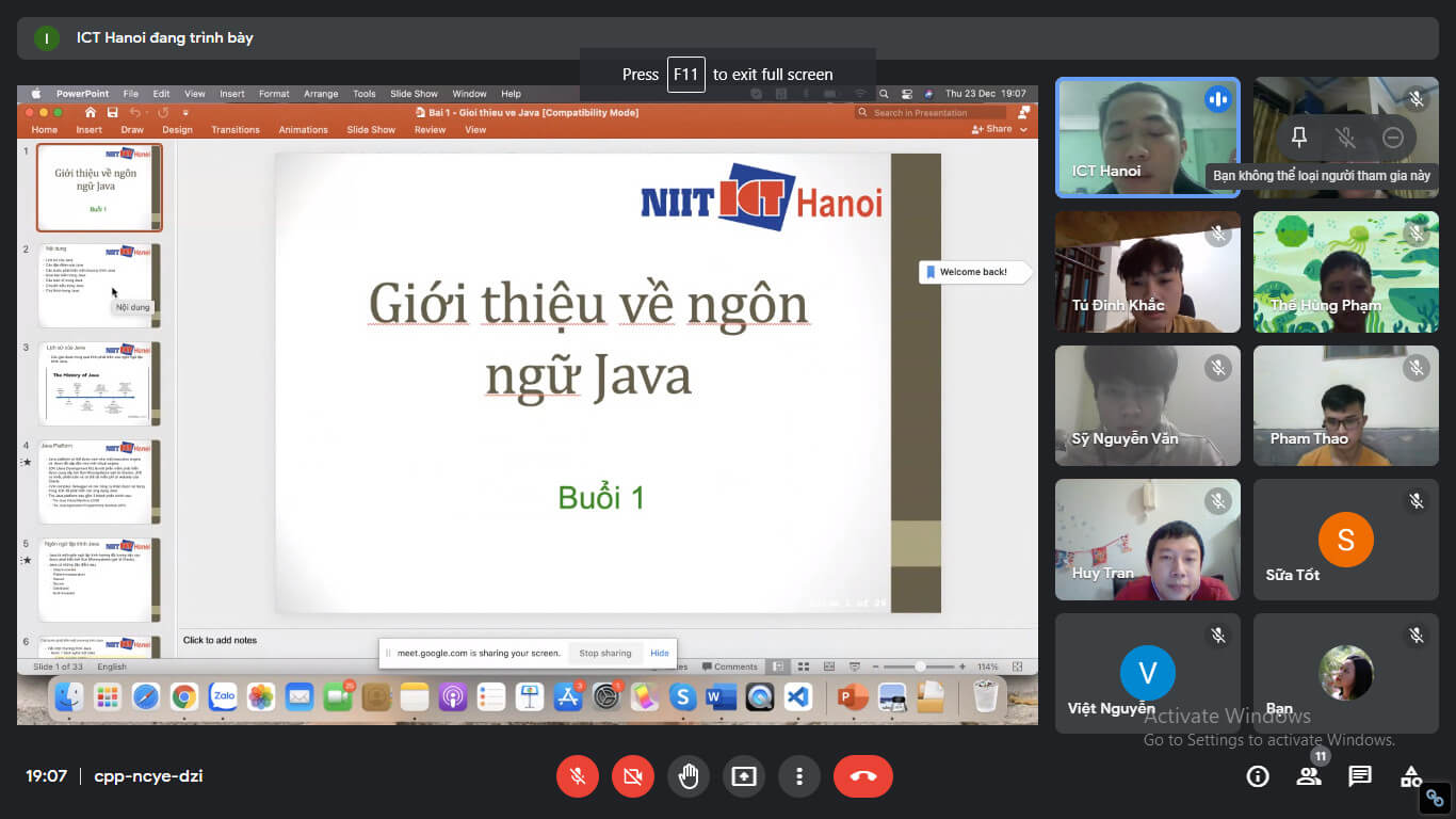 Khai giảng Khóa học lập trình Java Web 24