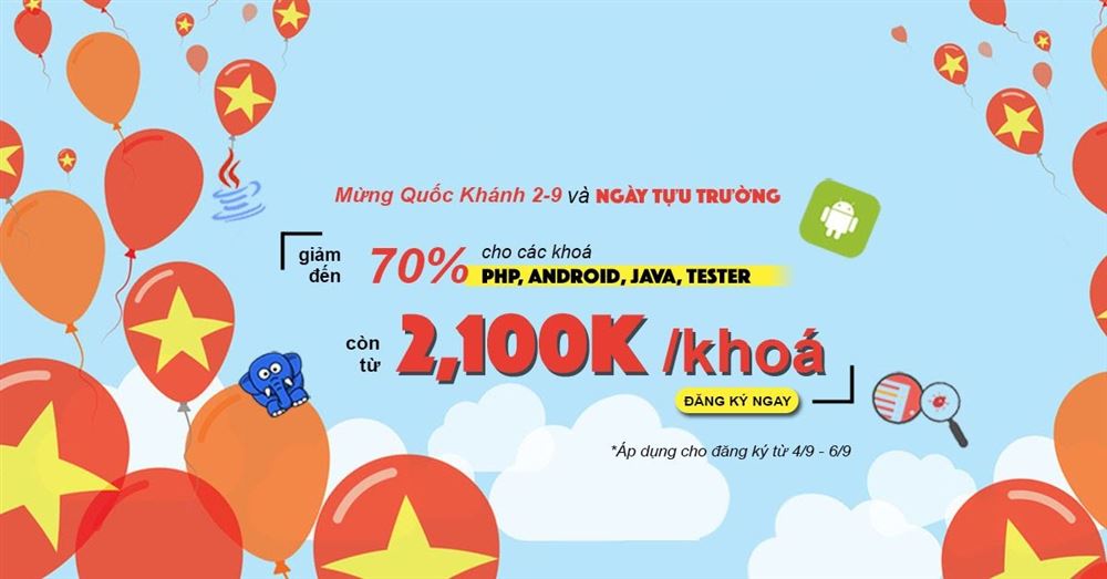 Tưng bừng Học bổng Lập trình chào mừng Quốc Khánh và Ngày tựu trường