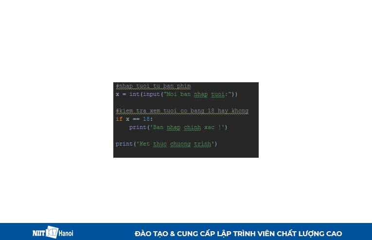 Viết mã thử nghiệm Cấu trúc IF