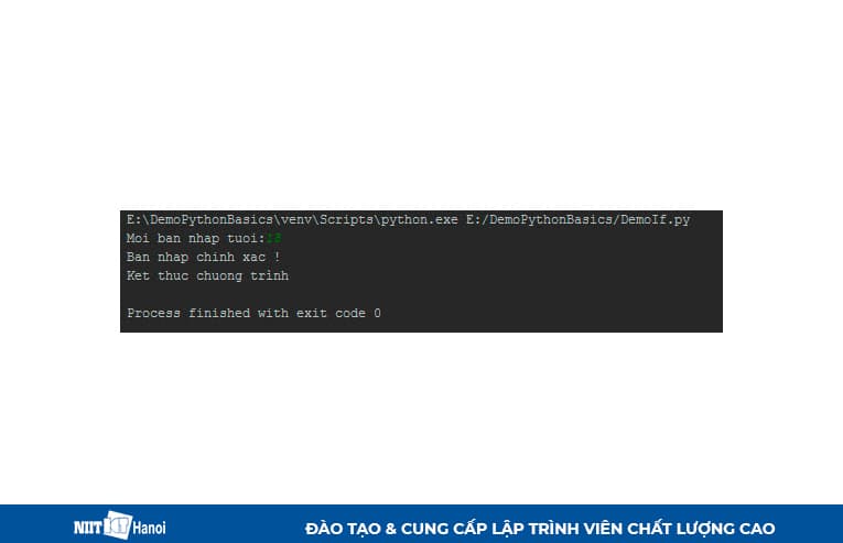 Viết mã thử nghiệm cấu trúc IF trong Python