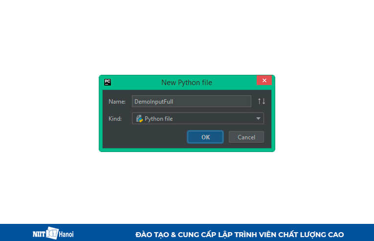 Đặt tên cho File Python vừa tạo