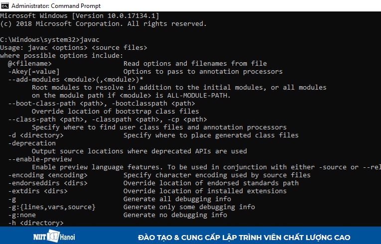 Cài đặt Java thành công trên Windows