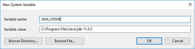 Hướng dẫn cài đặt biến JAVA_HOME: Điền giá trị biến JAVA_HOME