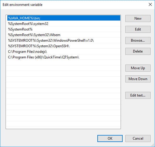 Hướng dẫn cài đặt đường dẫn Path trong System variable: Bước 5
