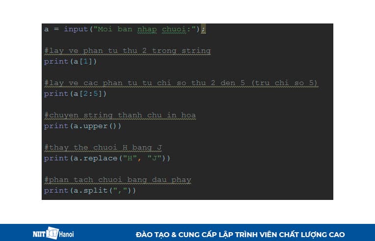 Một số cách thao tác với String trong Python
