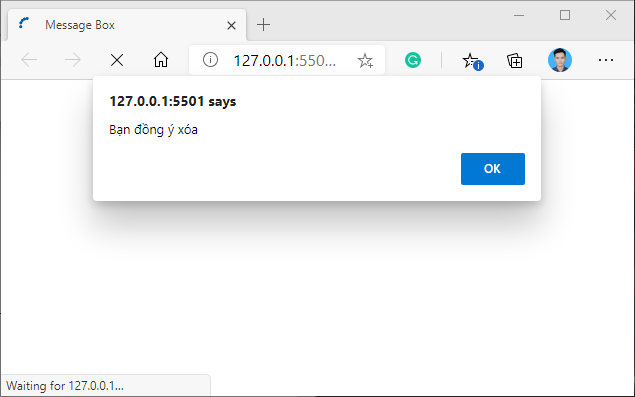 Ví dụ minh họa sử dụng confirm() trong JavaScript (2)