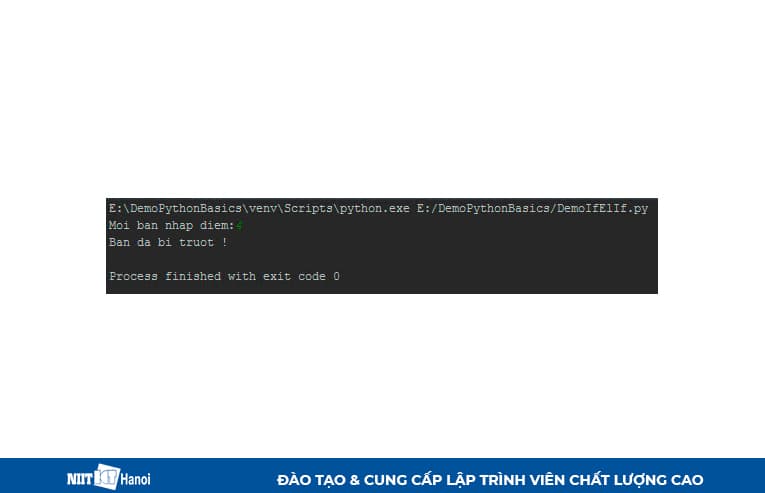 Chương trình sẽ thực thi nhánh IF nếu điều kiện nhánh IF thỏa mãn