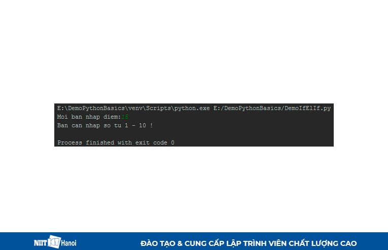 Chương trình sẽ thực thi khối ELSE nếu không thỏa mãn bất kỳ điều kiện nào