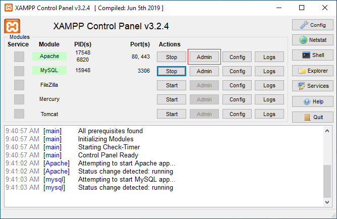 Kiểm tra xem Xampp đã cài đặt thành công hay chưa