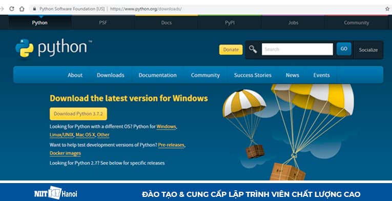 Bước 1: Tải (Dowload) phiên bản Python phù hợp