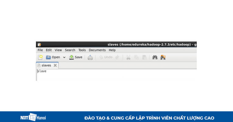 Cài đặt Multi Node Cluster trong Hadoop: Chỉnh sửa file slaves trong máy phụ