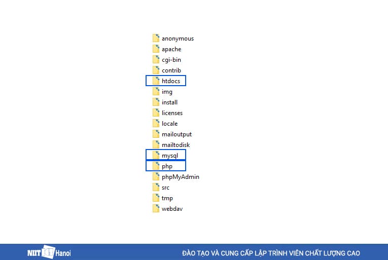 Các thư mục cần quan tâm trong XAMPP