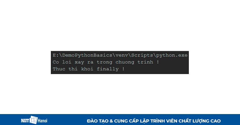 Cơ chế hoạt động của khối Finally khi xử lý ngoại lệ trong Python