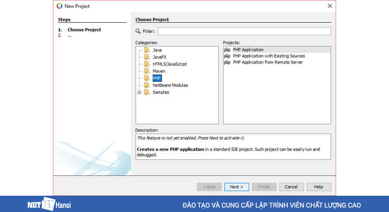 Chọn PHP để làm việc