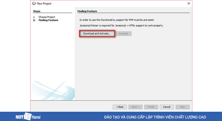 Bấm chọn Download và Activate tài nguyên cần thiết ở lần tạo đầu tiên