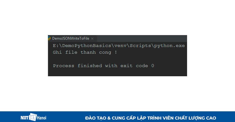 Ghi dữ liệu vào file JSON
