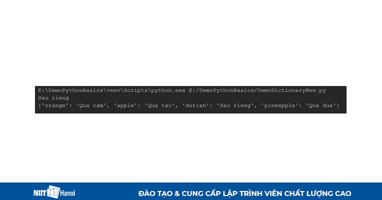 Khai báo và Khởi tạo Dictionary trong Python