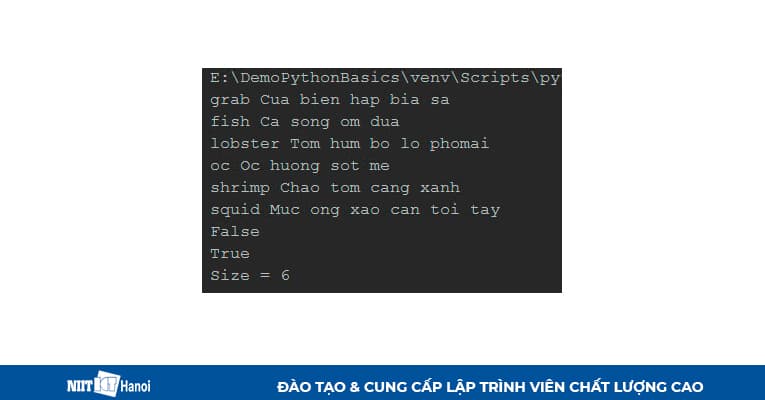 Sử dụng vòng lặp với Dictionary trong Python