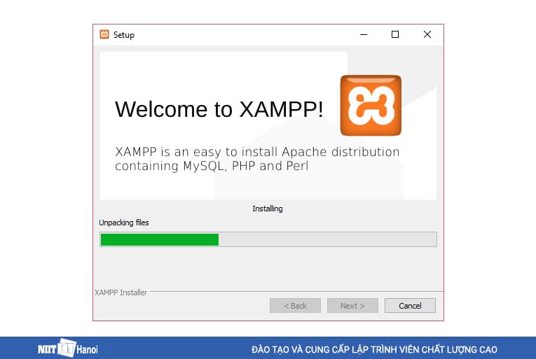 Màn hình chạy cài đặt XAMPP